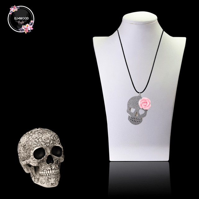Deathly Sweet - Skull & Rose Necklace 