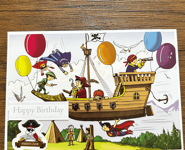 Fun &amp; Games - Pirate Ship Birthday Card
