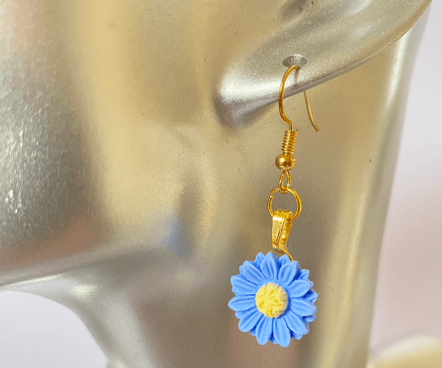 Blue Flower Earrings 
