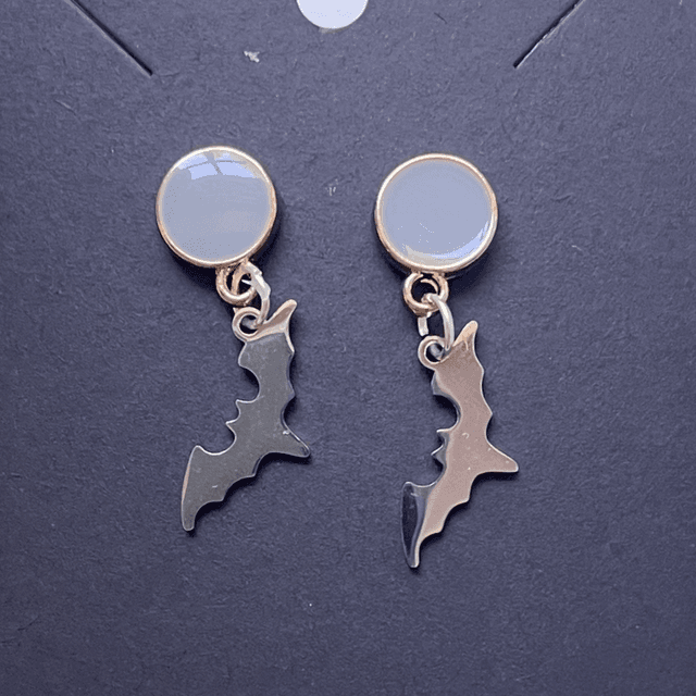 Moonlight Flight - Bat Earrings 