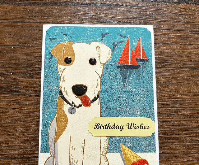Dog &amp; Ice Cream - Birthday Card