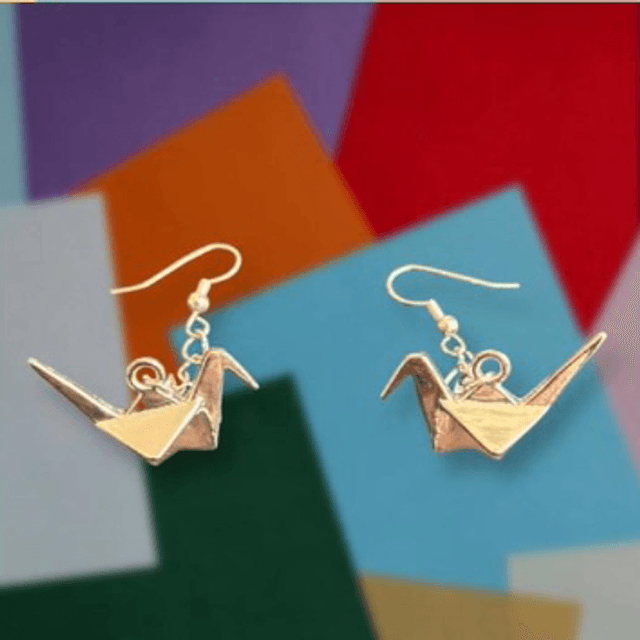 Cranes Dangle Earrings 